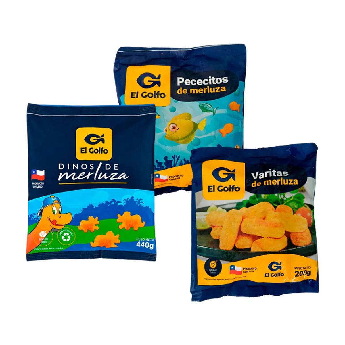 Mix de nuggets: Varitas, dinos y pececitos. - Imagen 1