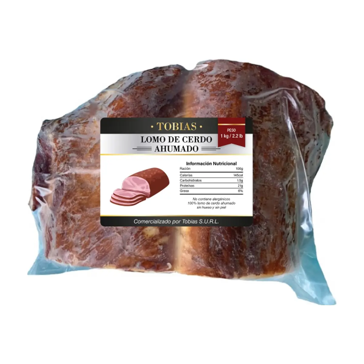 Lomo de cerdo ahumado sin piel y sin hueso Tobías (1 kg / 2.2 lb) - Miniatura 4