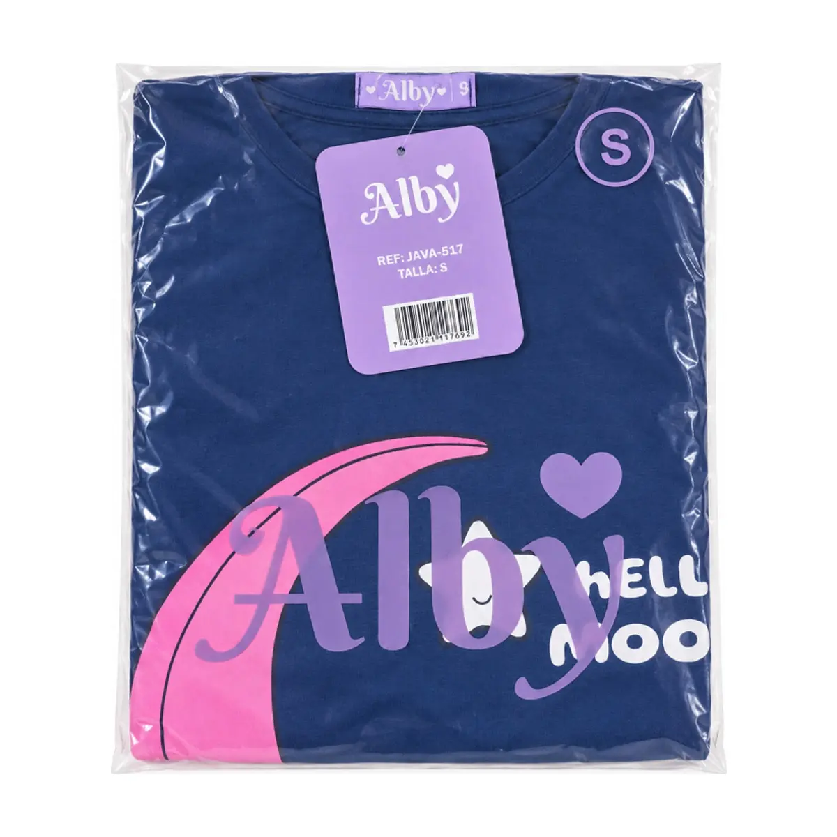 Juego de dormir azul oscuro para mujer de 2 piezas Alby (Talla S) - Miniatura 4