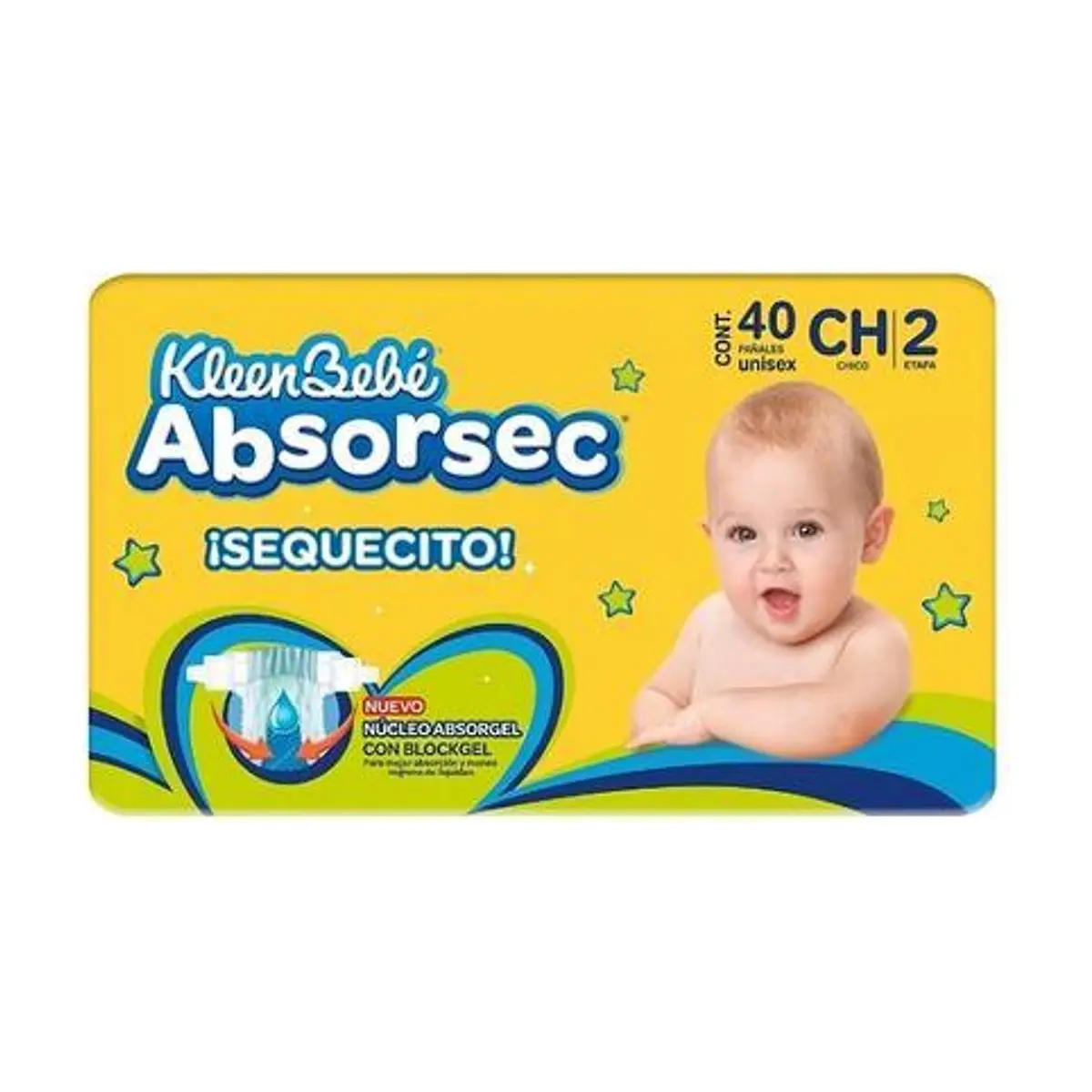 Pañales Desechables Chico (40 piezas) KLEENBEBÉ