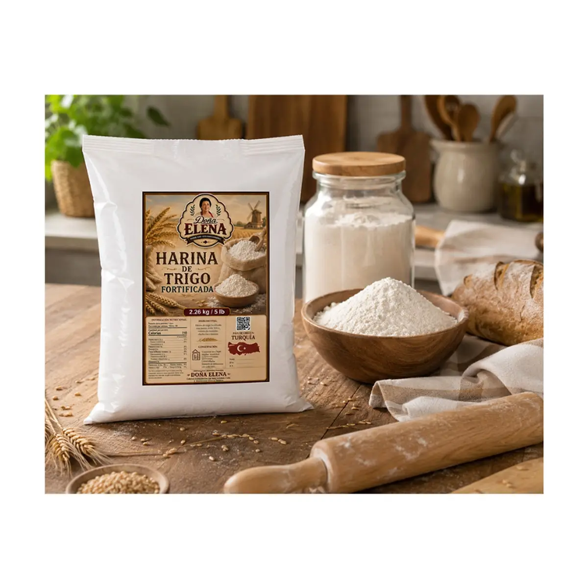 Harina de trigo fortificada Doña Elena (2.26 kg / 5 lb) - Thumbnail 3
