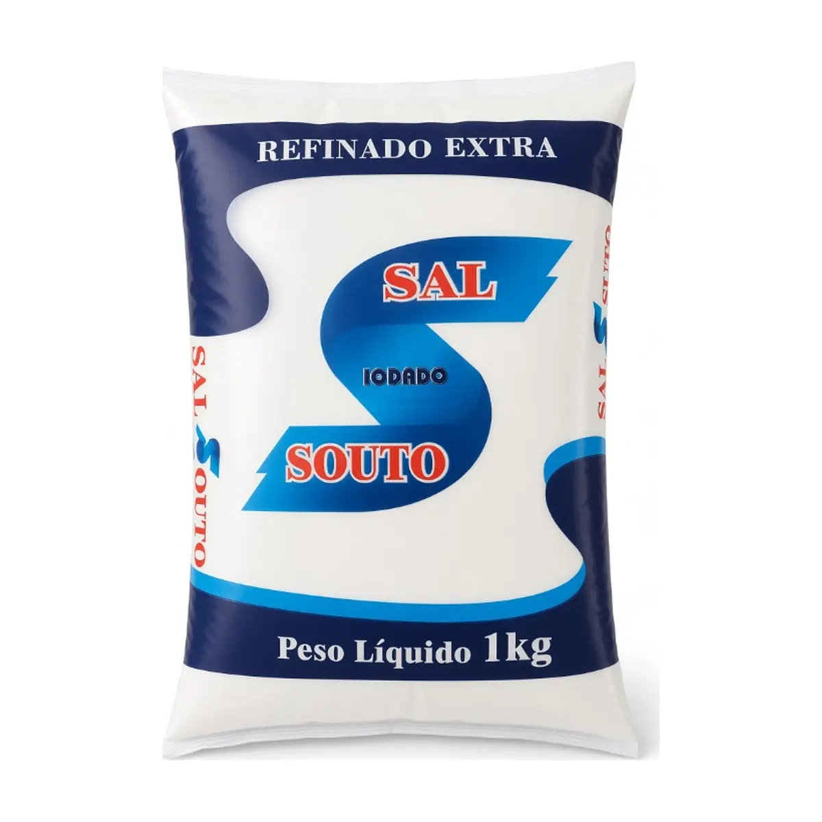 Sal refinada extra yodada Souto (1 kg / 2.20 lb)