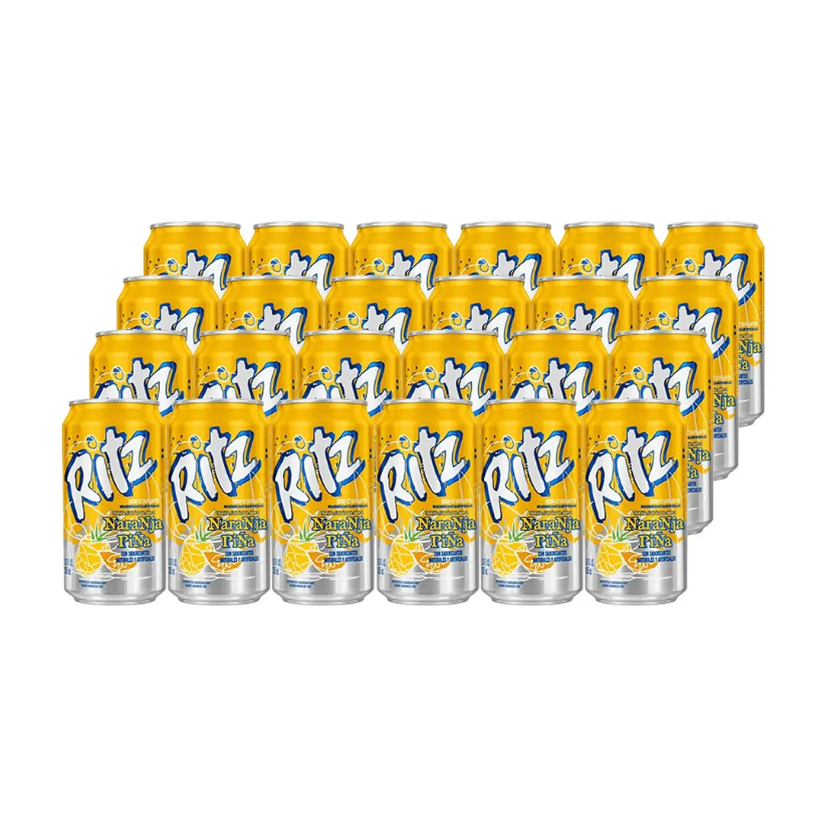 Refresco gaseado sabor naranja piña Ritz (24 x 355 ml)