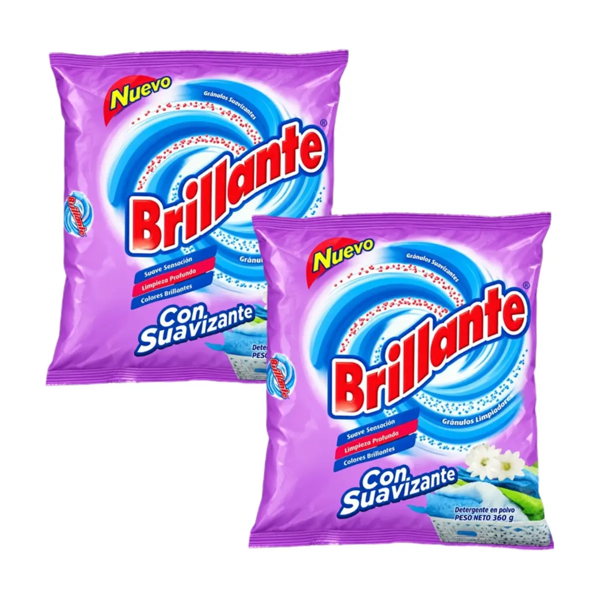 Detergente en polvo con suavizante Brillante (2 x 360 g / 12.70 oz)