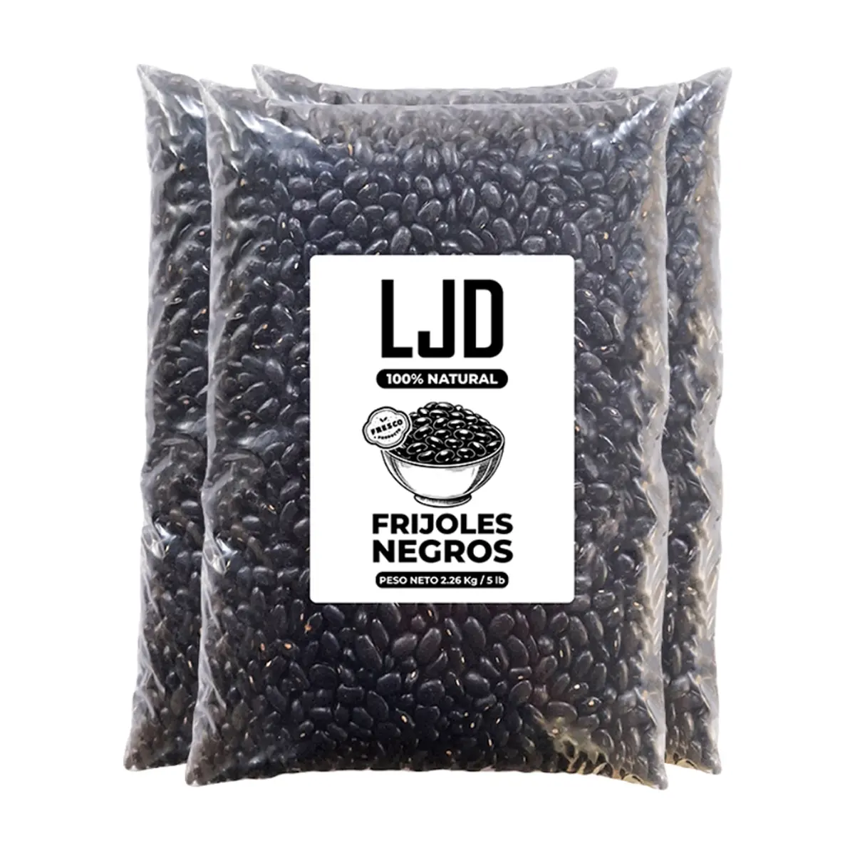 Frijoles negros LJD (3 x 2.26 kg / 5 lb)