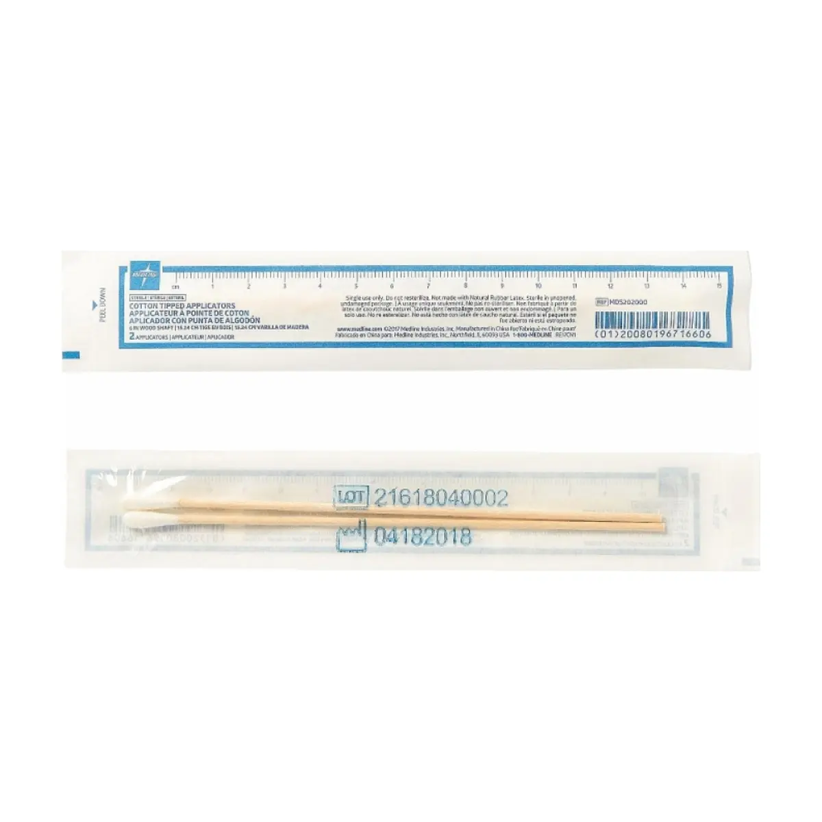 Aplicador con punta de algodón Medline (2 U) - Thumbnail 2