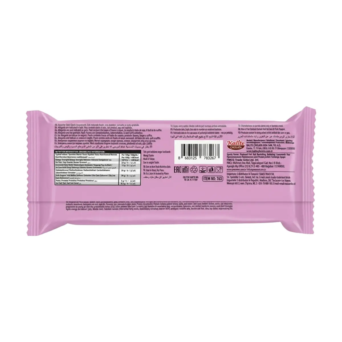 Sorbetos sabor frambuesas y yogurt Bravissimo ProSweet (50 g / 1.76 oz) - Miniatura 2