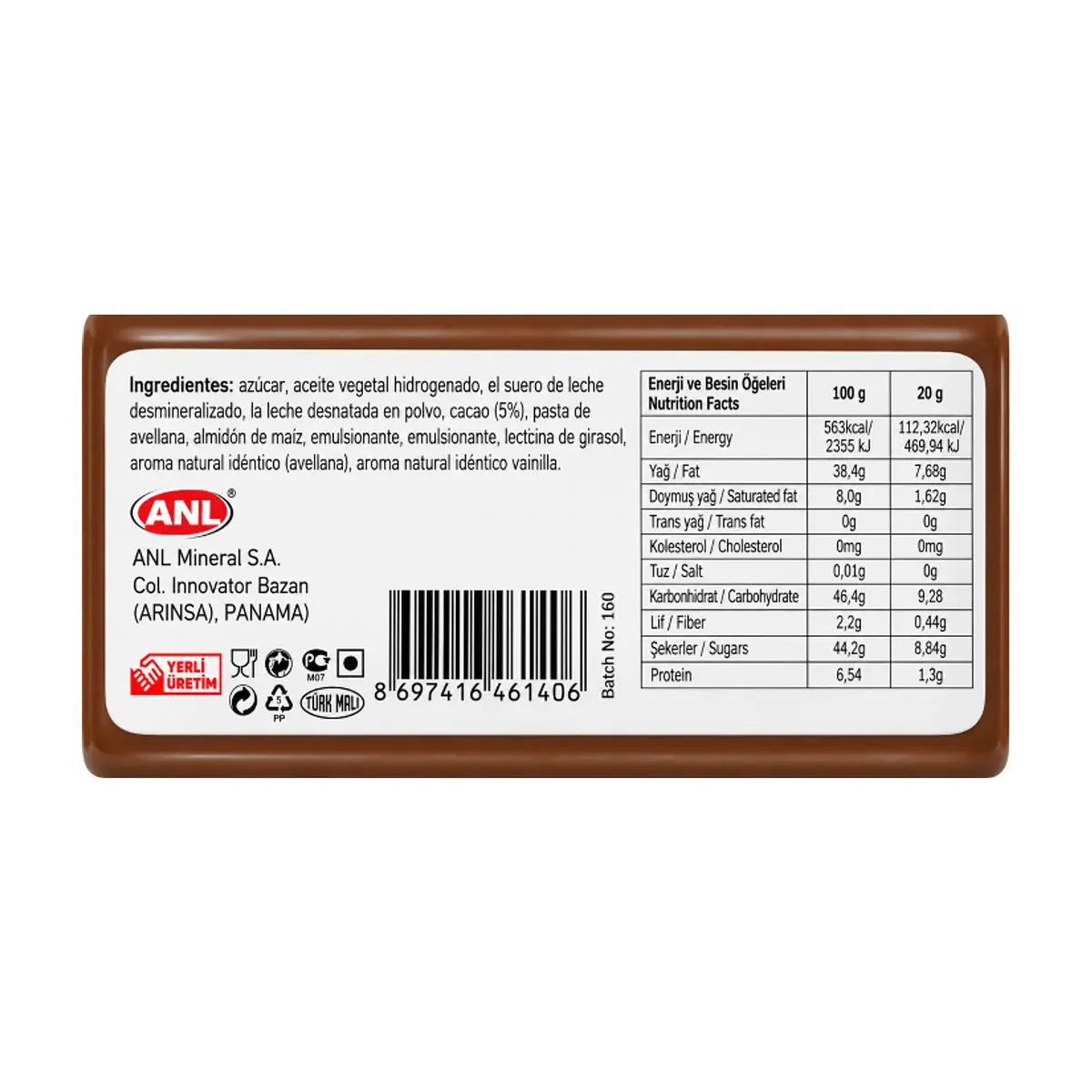 Crema de cacao con sabor a avellana Marwa (350 g / 12.35 oz) - Miniatura 3