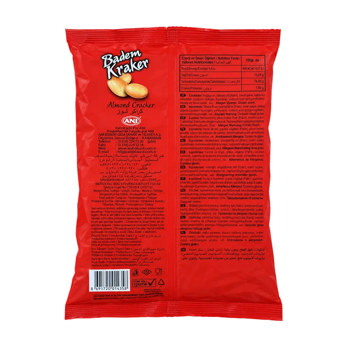 Galletas saladas de almendra ANI (120 g / 4.23 oz) - Thumbnail 2