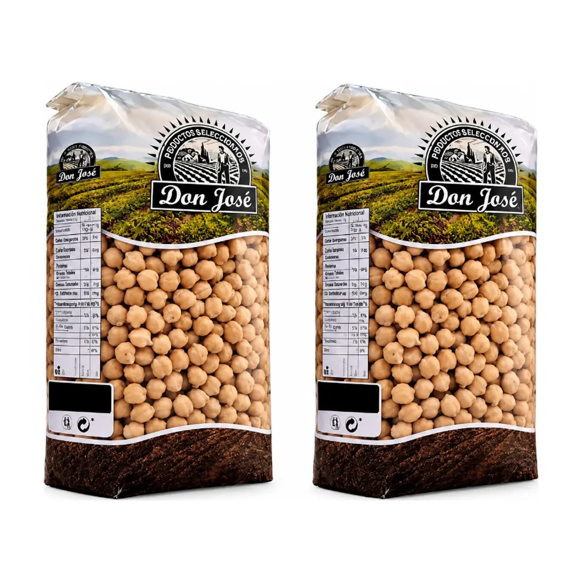 Garbanzos Don José (2 x 1 kg / 2.2 lb) - Imagen 1