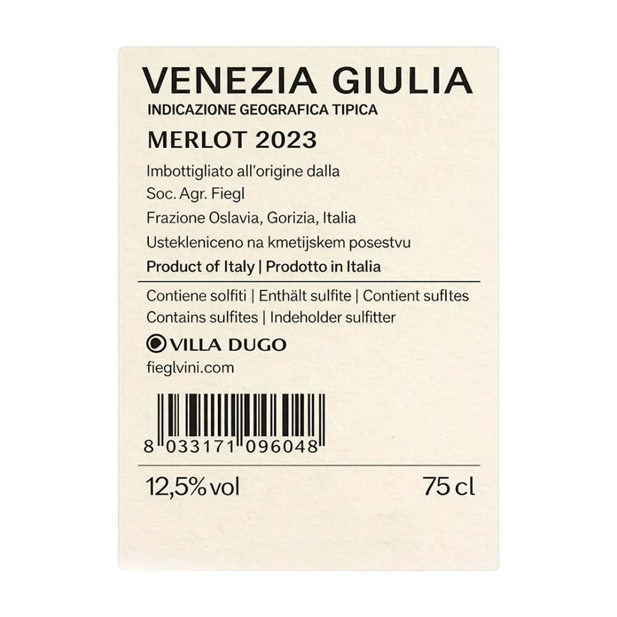 Vino tinto Merlot Villa Dugo (750 ml) - Thumbnail 3