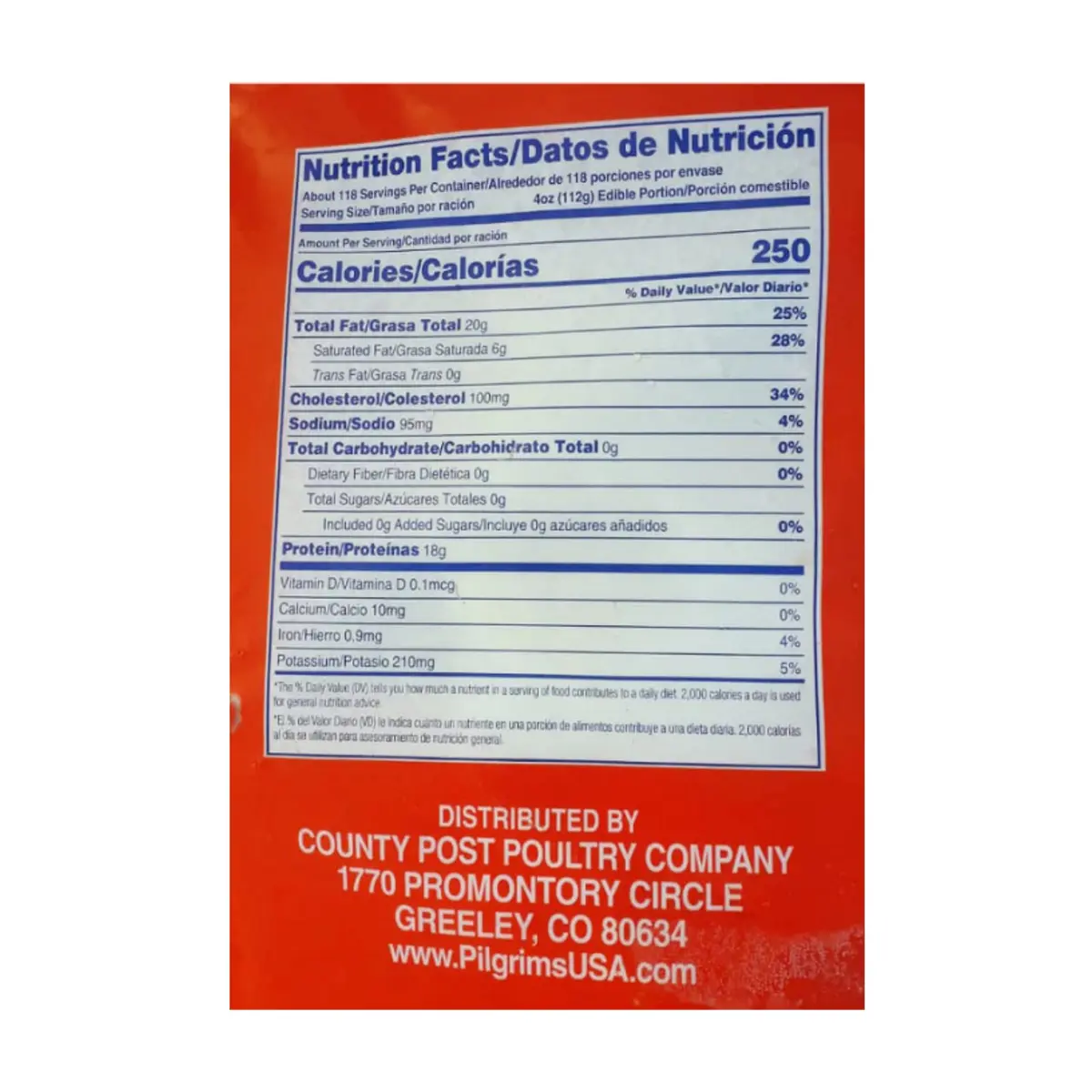 Caja de cuartos traseros de pollo County Post (18.14 kg / 40 lb) - Miniatura 3