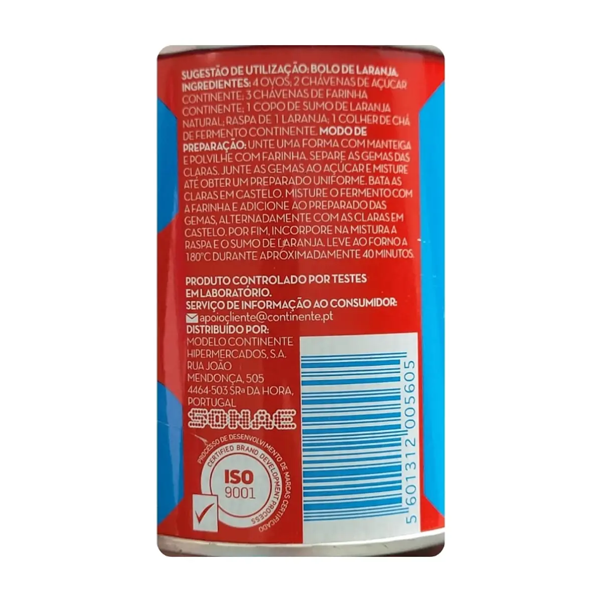 Levadura en polvo sin gluten Continente (150 g / 5.29 oz) - Thumbnail 3