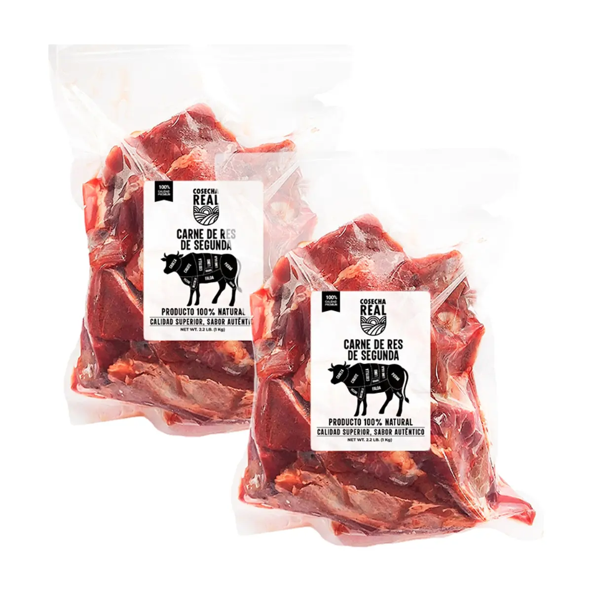 Carne de res de segunda Cosecha Real (2 x 1 kg / 2.2 lb) - Miniatura 1
