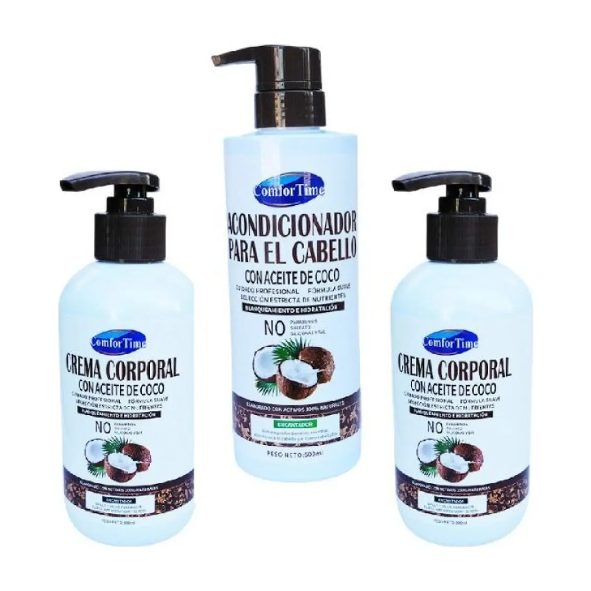 Crema corporal con aceite de coco + Acondicionador para el cabello con aceite de coco