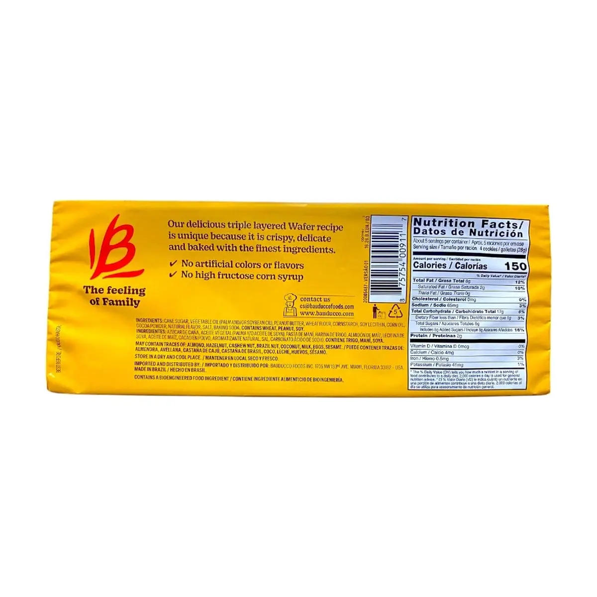 Sorbetos rellenos con crema sabor a mantequilla de maní Bauducco (142 g / 5 oz) - Thumbnail 2
