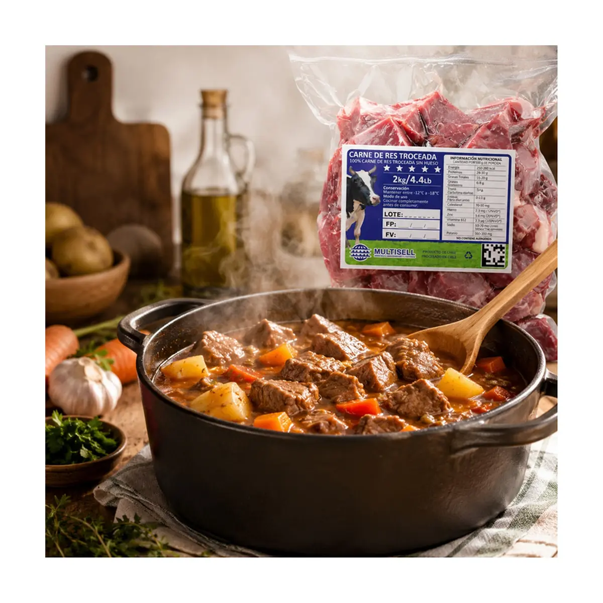 Carne de res troceada Multisell (2 kg / 4.4 lb) - Thumbnail 5