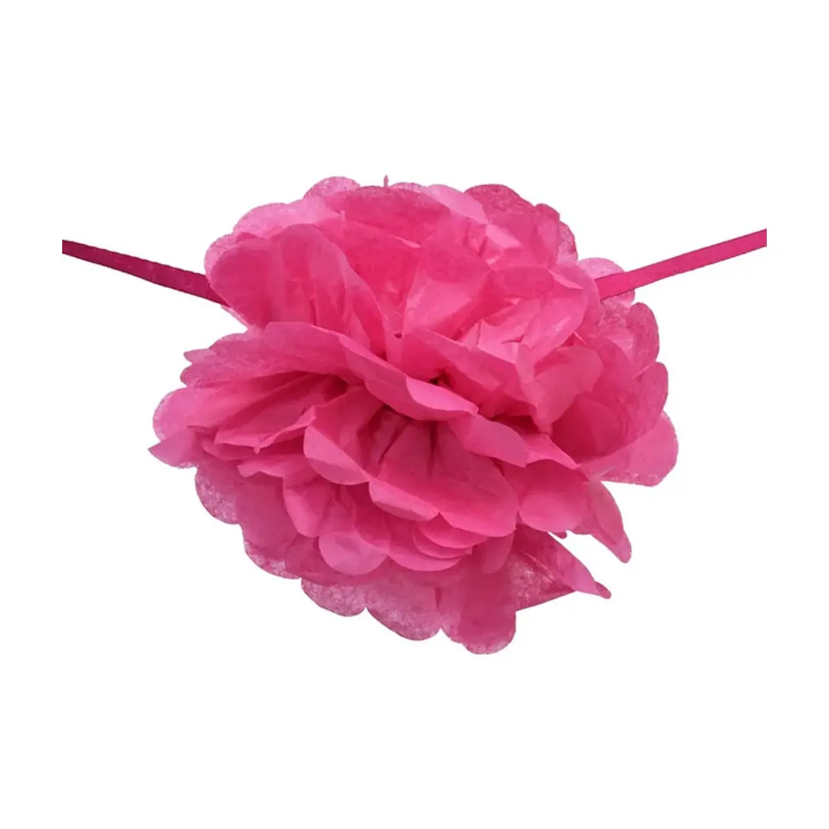 Cadeneta con Pompones Rosados