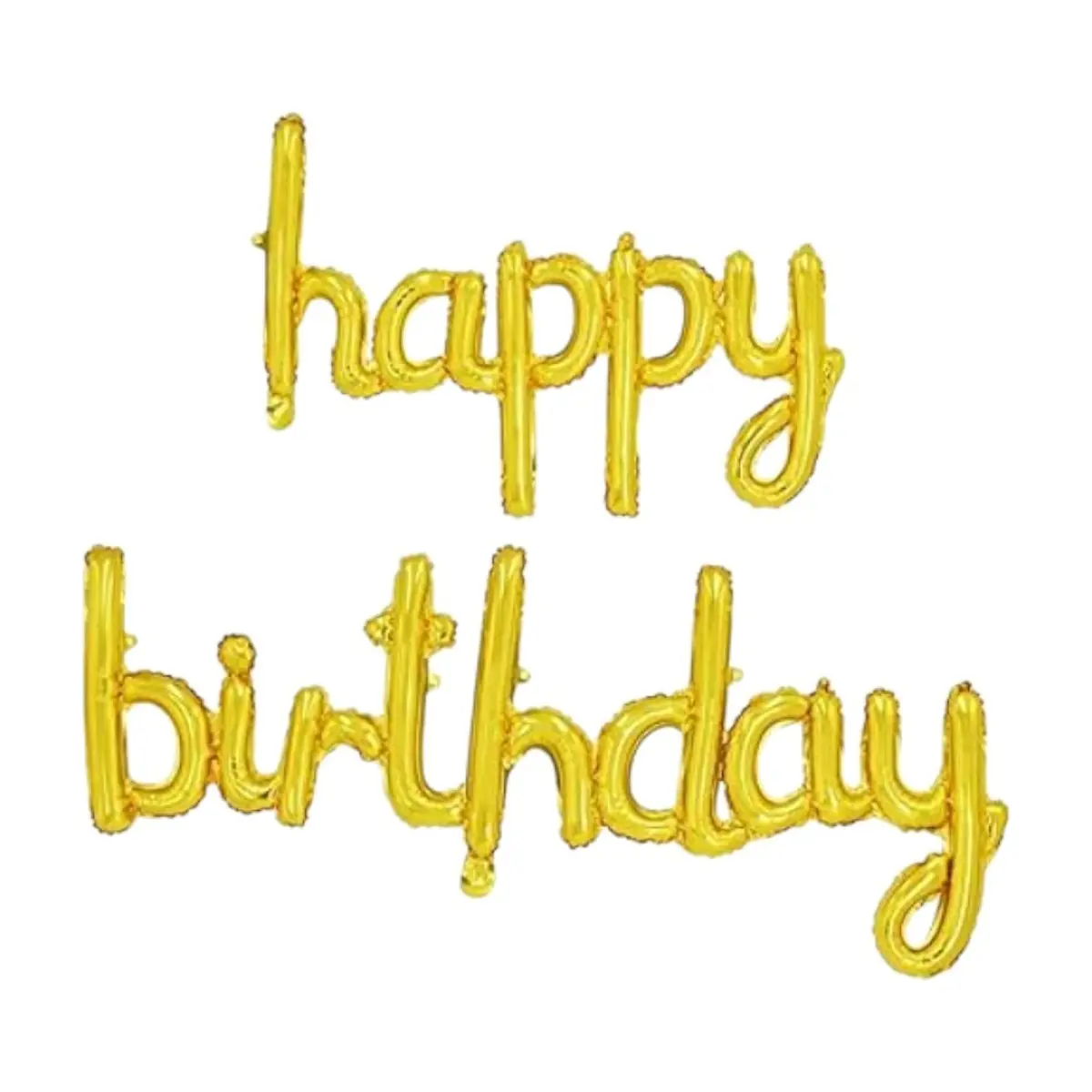 Cartel metálico -happy birthday- color dorado 16 pulgadas Ballon