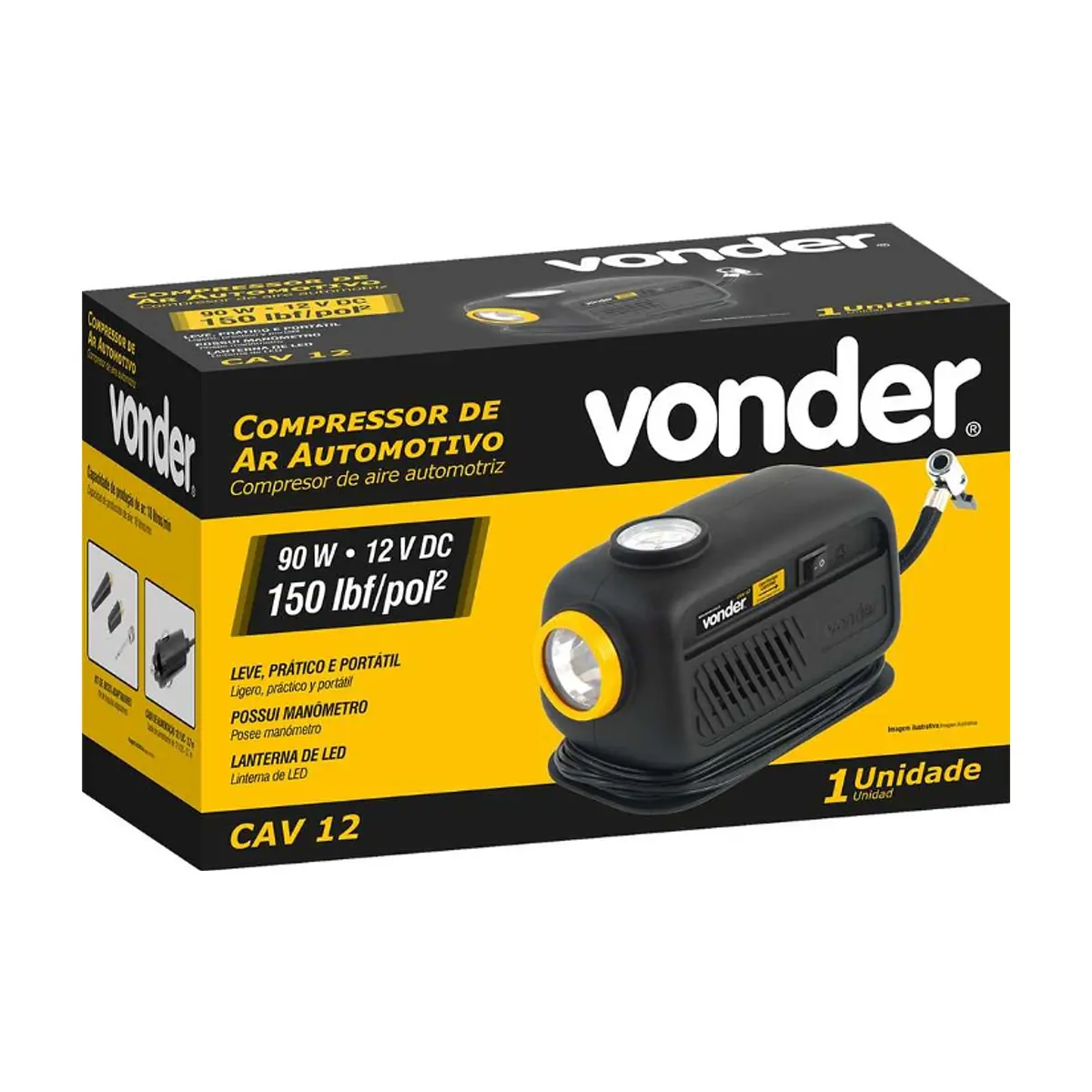 Compresor de aire automotriz de 12 V Vonder CAV12 - Thumbnail 2