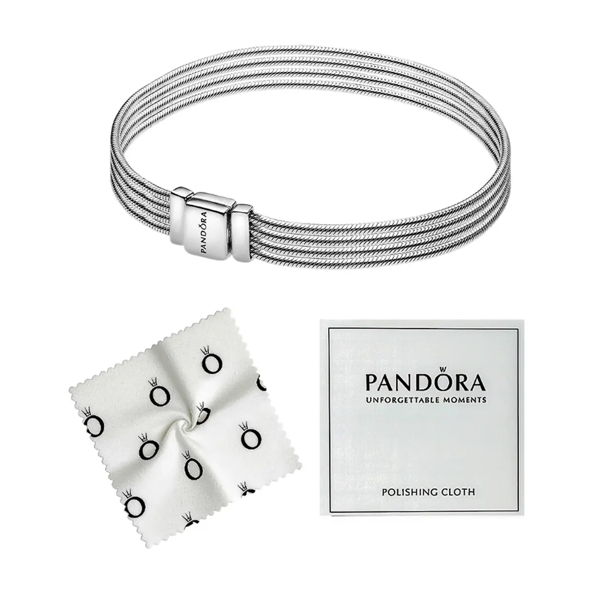 Pulsera de plata S925 estilo Pandora Reflexions multi cadenas de serpiente (17 cm) - Thumbnail 2