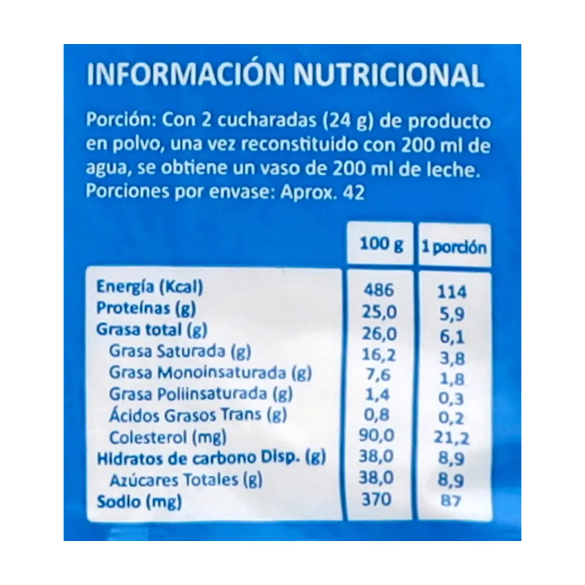 Leche entera en polvo Macro Food (1 kg / 2.2 lb) - Thumbnail 4