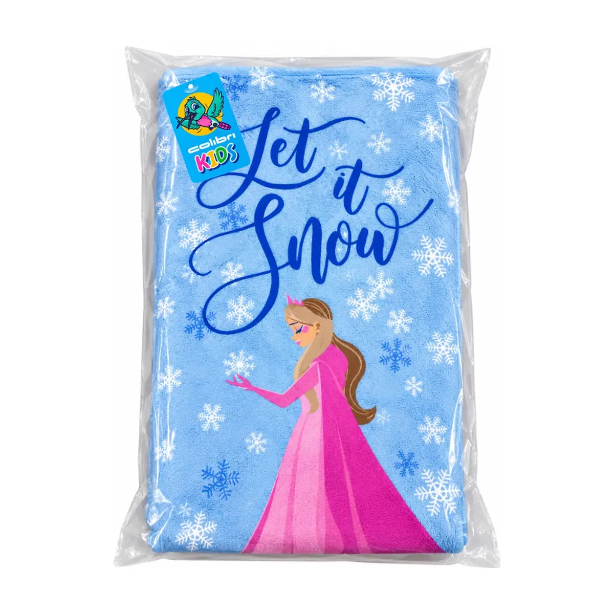 Toalla azul de princesa de hielo 70 cm x 140 cm Colibrí - Thumbnail 2