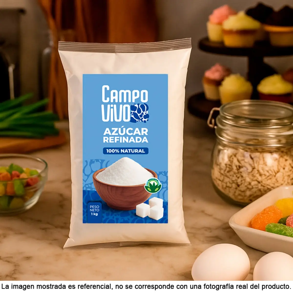 Azúcar blanca refinada Campo Vivo (4 x 1 kg / 2.2 lb) - Miniatura 5