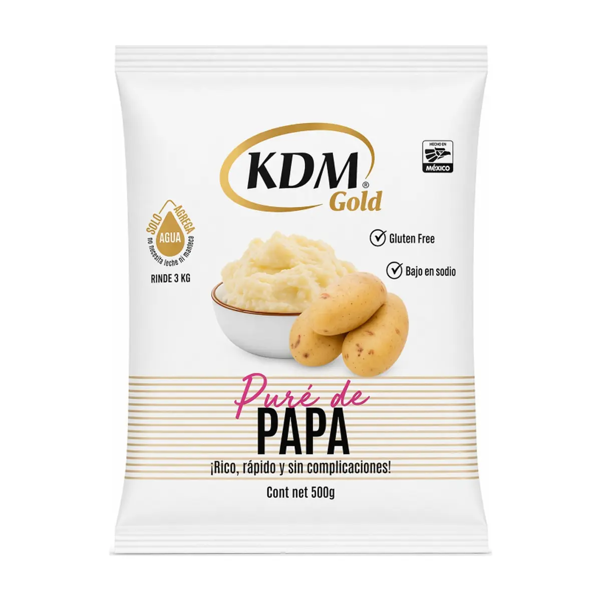 Puré de papa instantáneo KDM Gold (500 g / 1.10 lb)