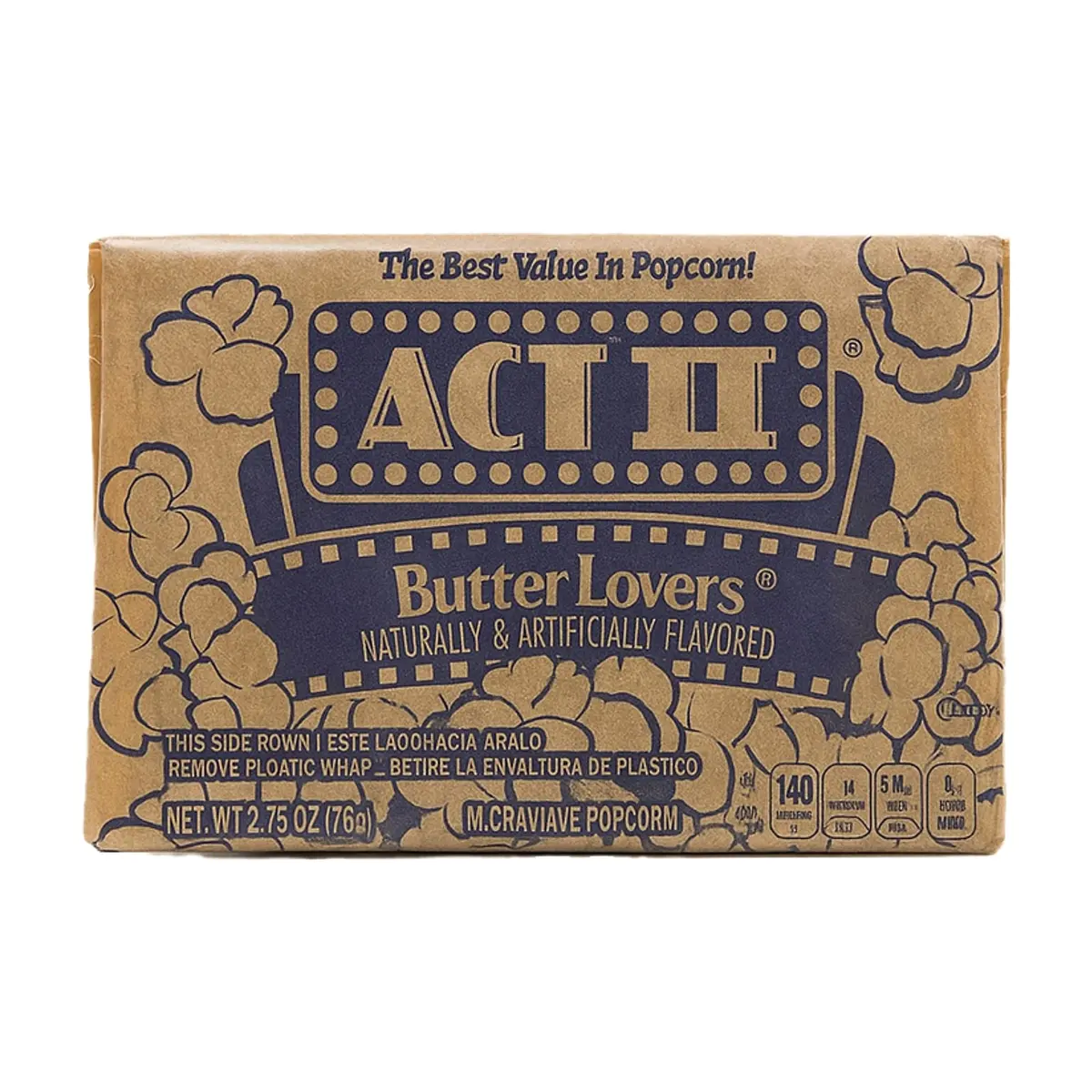 Palomitas de maíz sabor mantequilla ACT II (78 g / 2.75 oz)