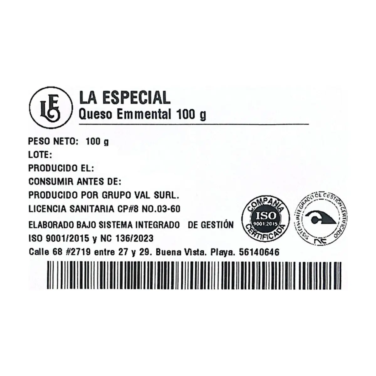 Queso Emmental lasqueado La Especial (100 g / 3.5 oz) - Thumbnail 2