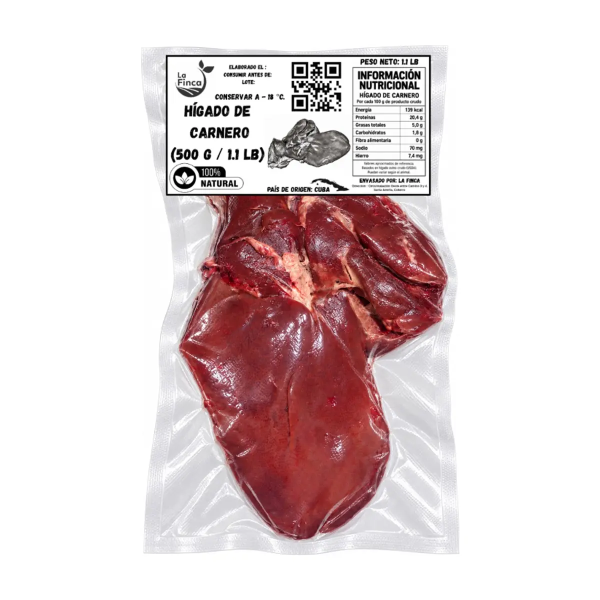 Hígado de carnero La Finca (500 g / 1.1 lb) - Miniatura 2