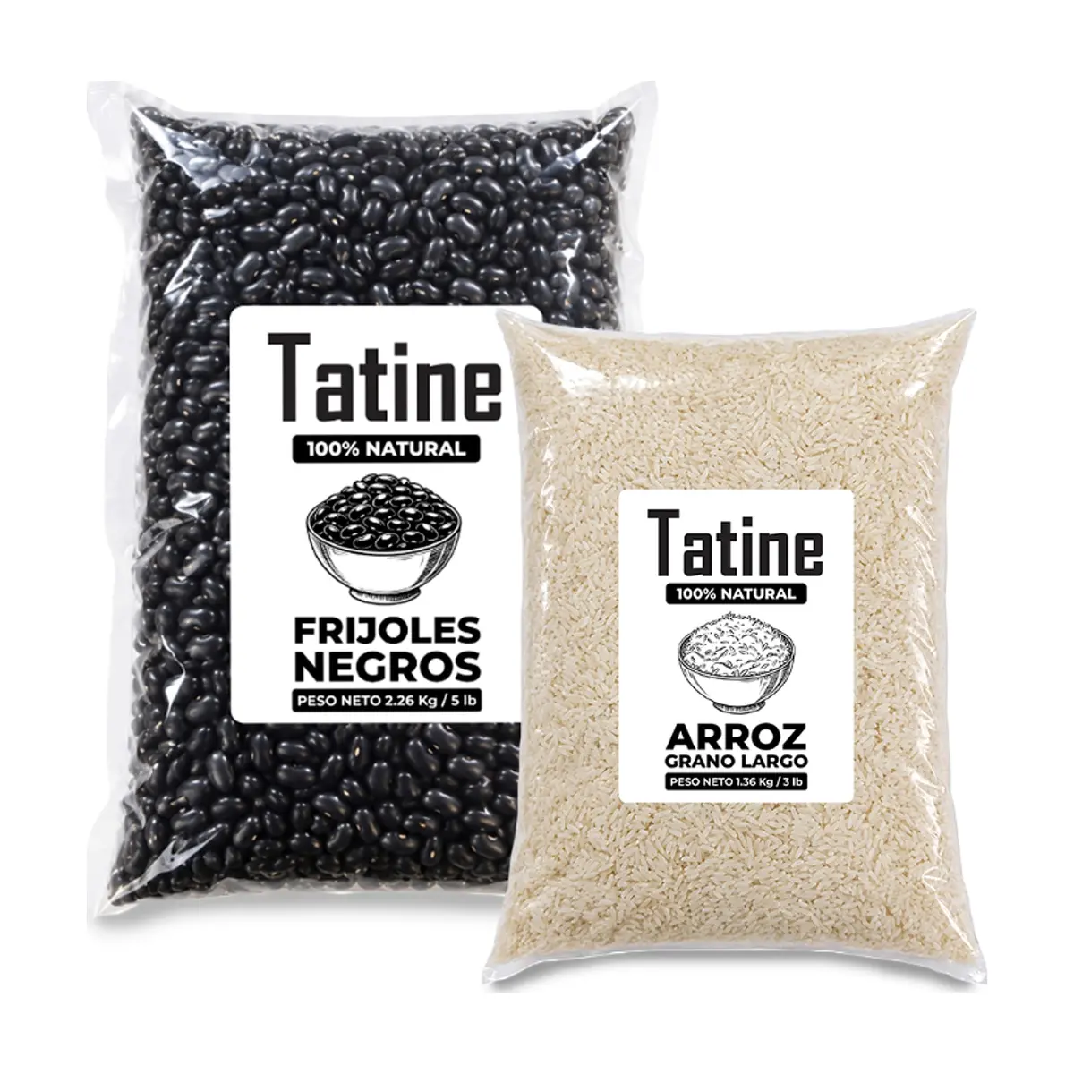 Combo básico Tatine #7: Frijoles negros Tatine + Arroz de grano largo Tatine