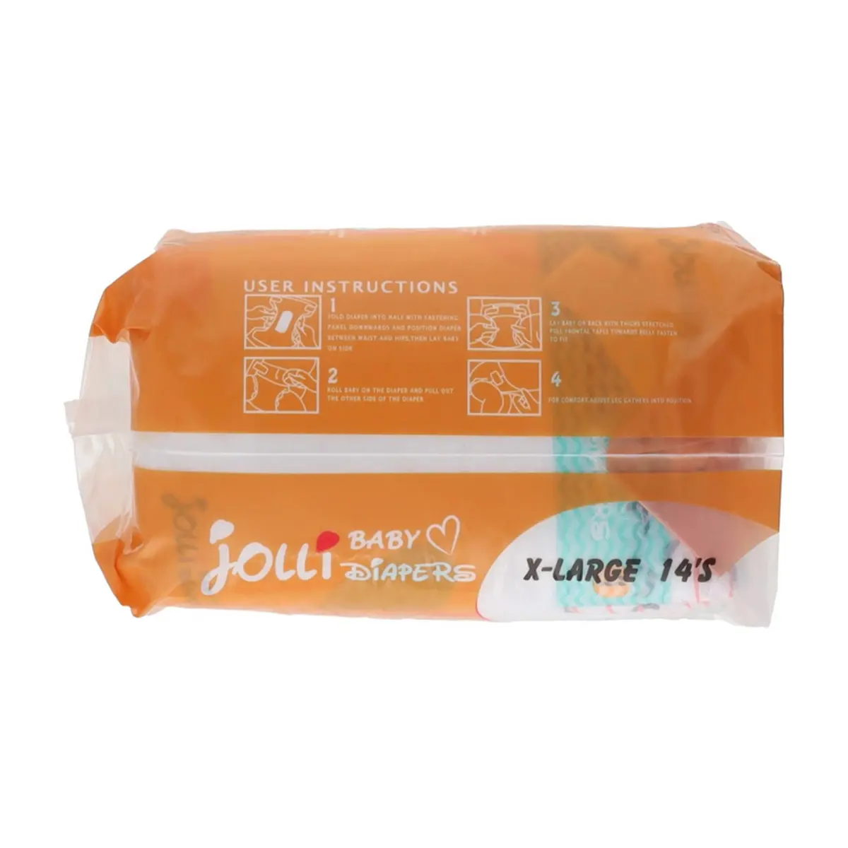 Pañales desechables para bebé talla XL Jolli (14 U) - Thumbnail 3