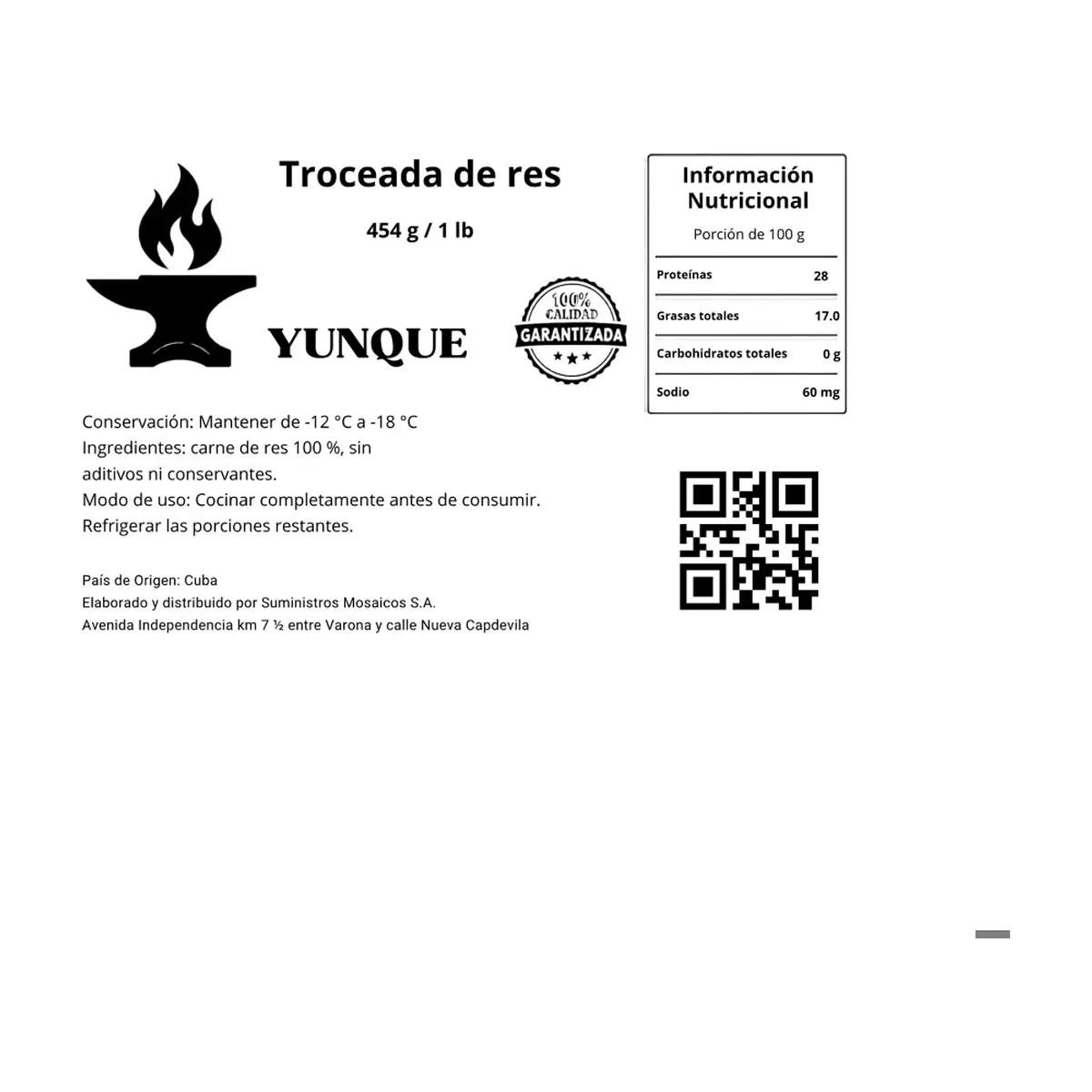 Troceada de res Yunque (454 g / 1 lb) - Thumbnail 3