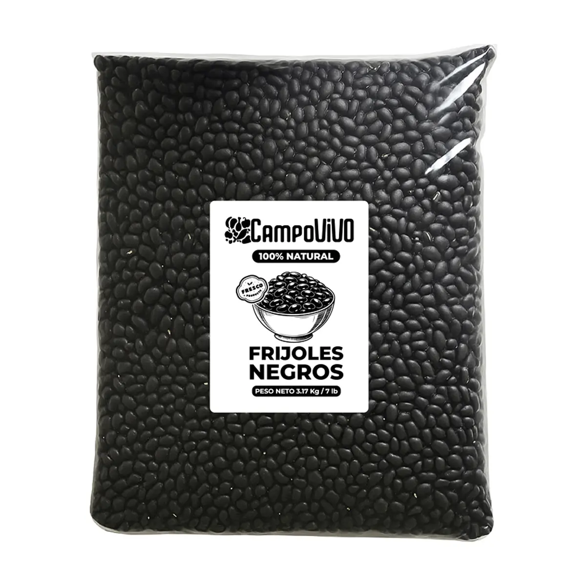 Frijoles negros Campo Vivo (3.17 kg / 7 lb)