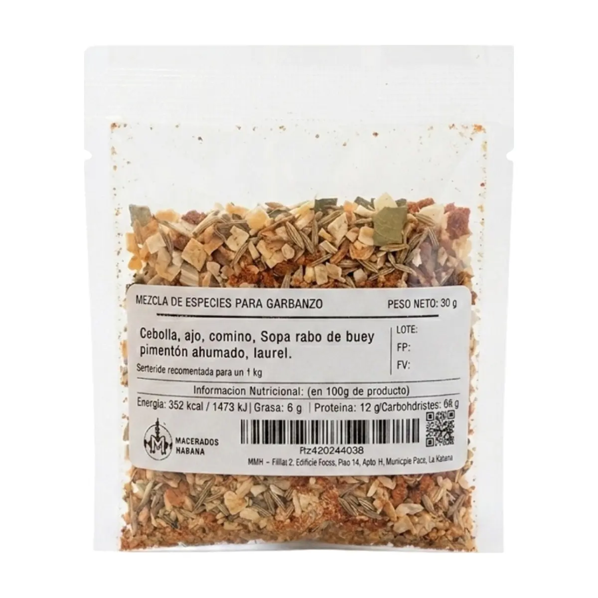 Mezcla de especias para garbanzos Macerados Habana (30 g / 1.06 oz)