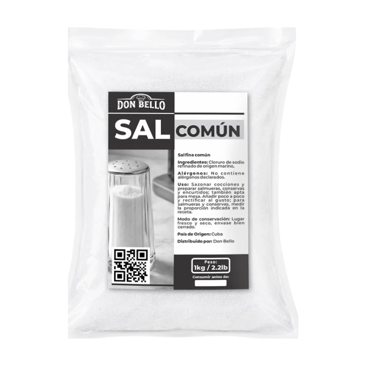 Sal común Don Bello (1 kg / 2.2 lb)