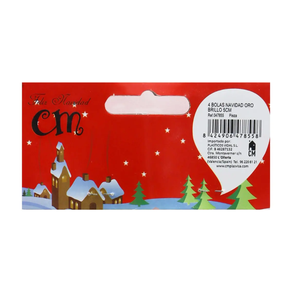 Set 4 bolas de Navidad color doradas con brillo de 5 cm Casa y Menaje - Thumbnail 4