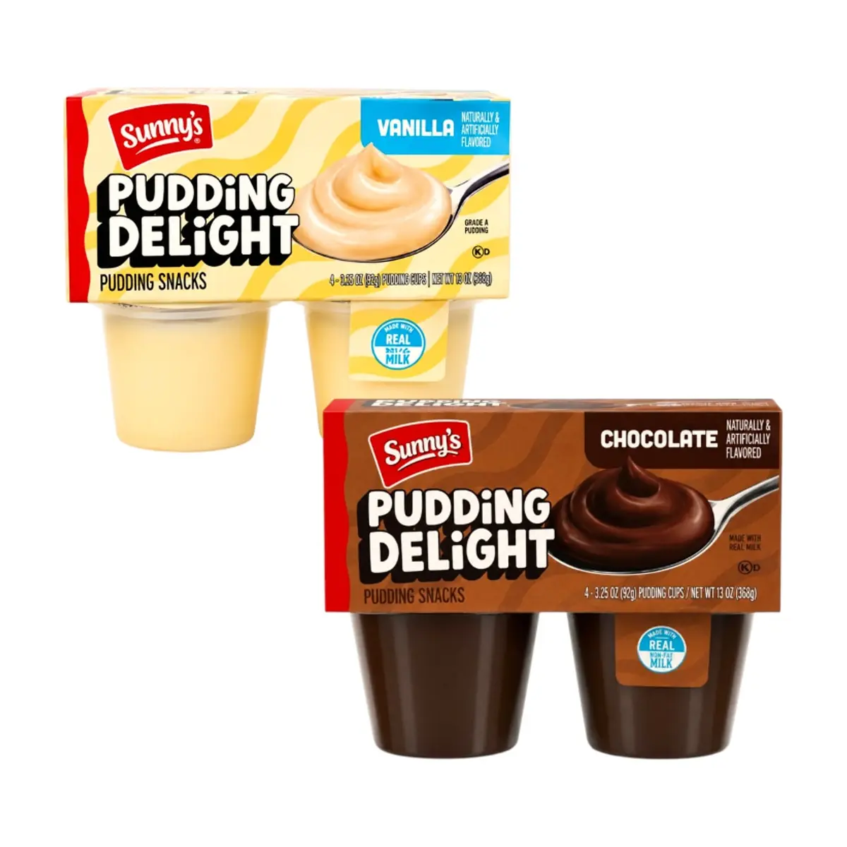 Natillas de chocolate y vainilla (8 x 92g / 3.25 oz) - Miniatura 1