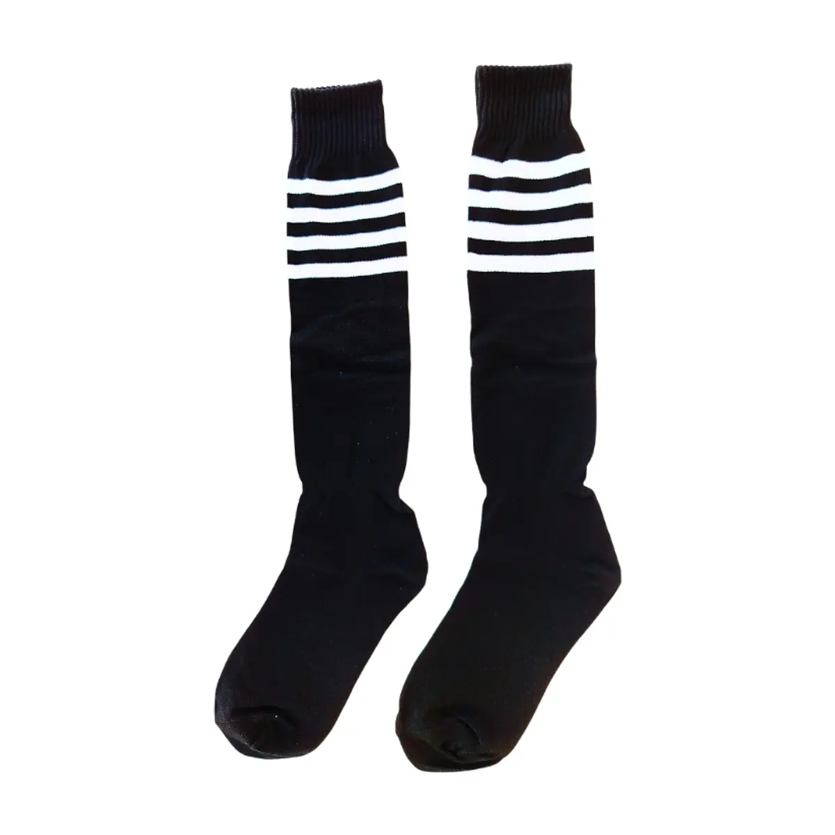 Par de medias de fútbol color negro Roca (Talla 10 - 13)