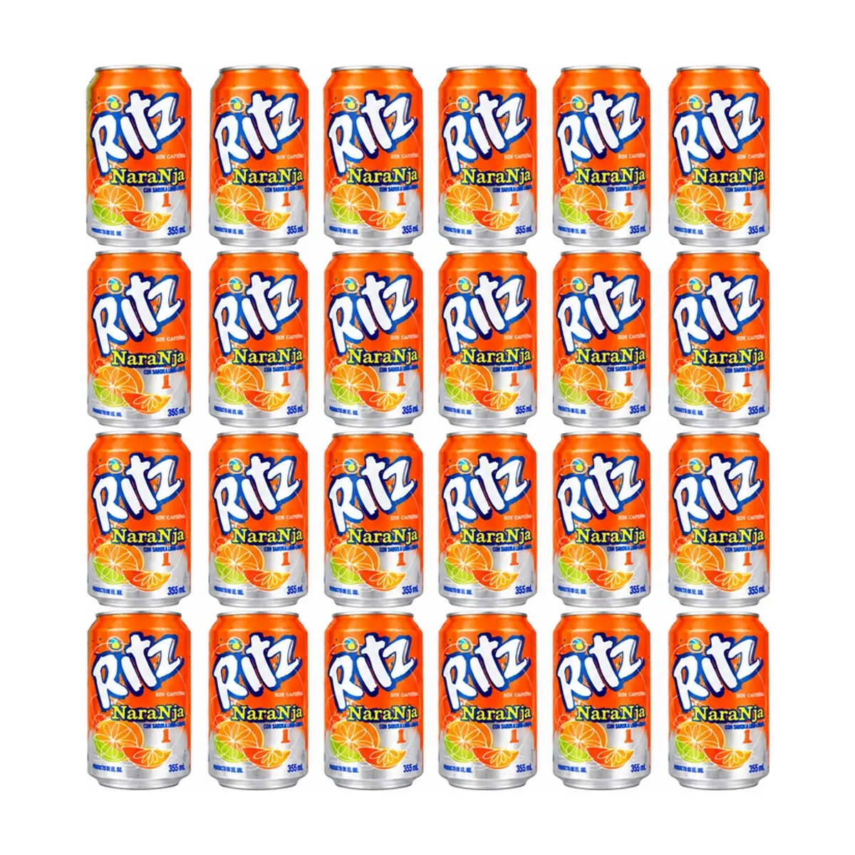 Refresco gaseado sabor naranja Ritz (24 x 355 ml / 12 oz)