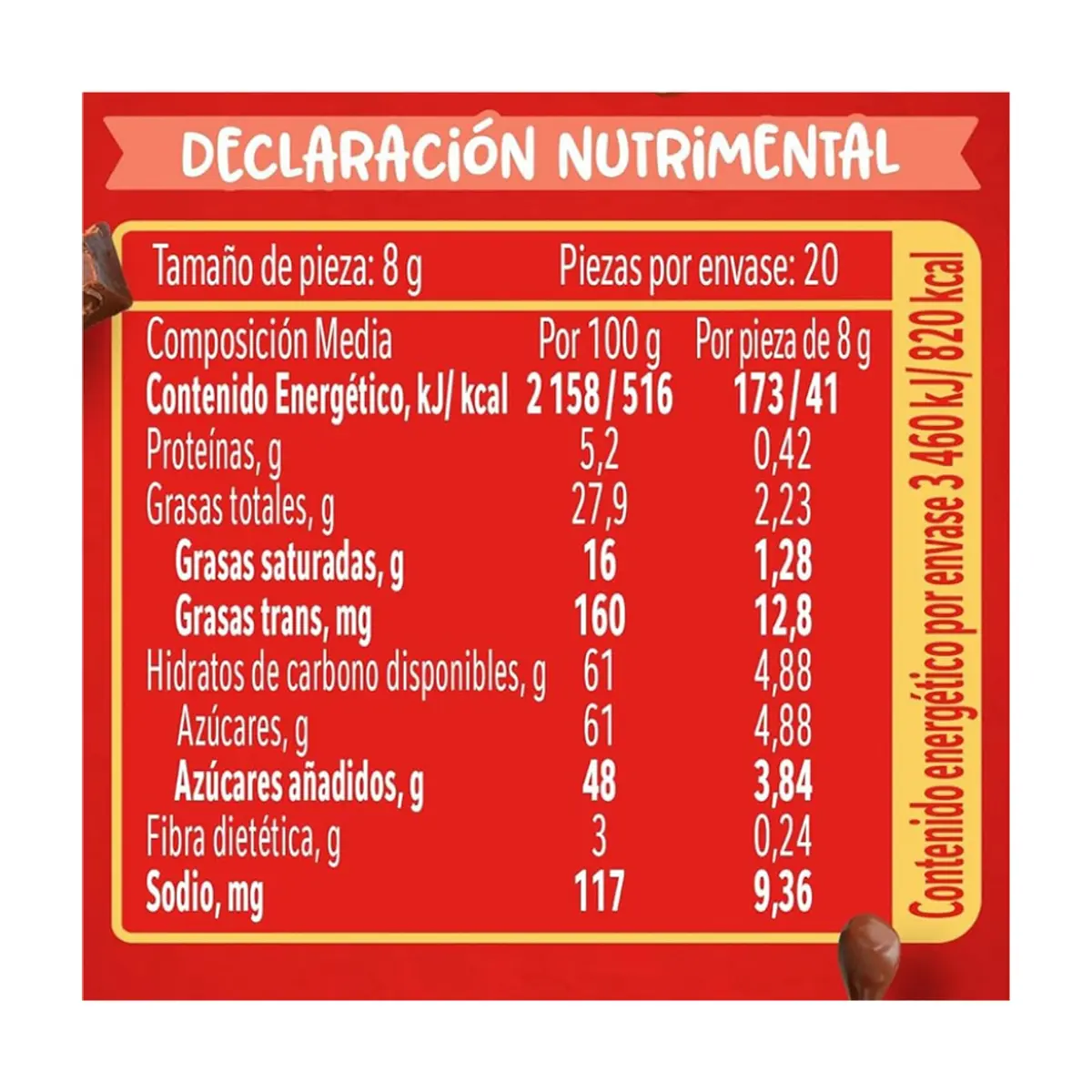 Barras de chocolate con leche Carlos V Nestlé (112 g / 3.95 oz) - Miniatura 4