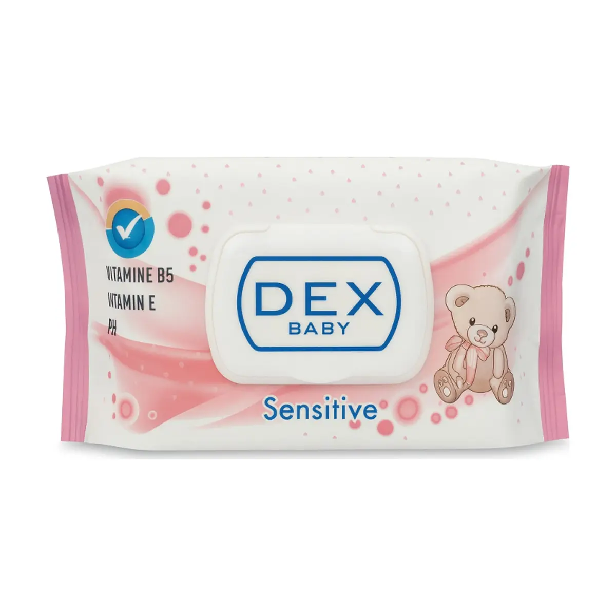 Toallitas húmedas con provitamina B5 y vitamina E Sensitive DEX (72 U)