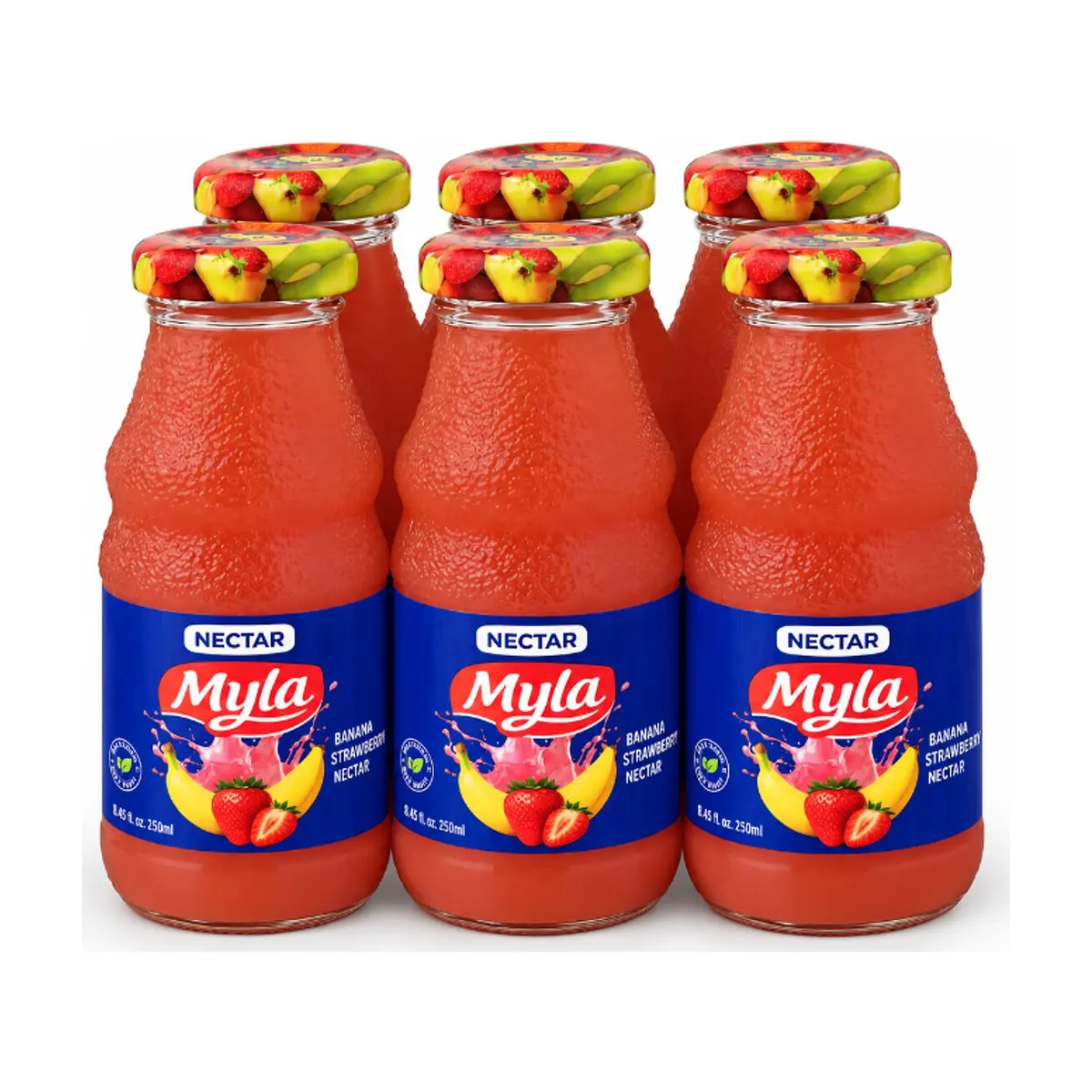 Néctar de plátano y fresa Myla (6 x 250 ml / 8.5 oz) - Miniatura 1