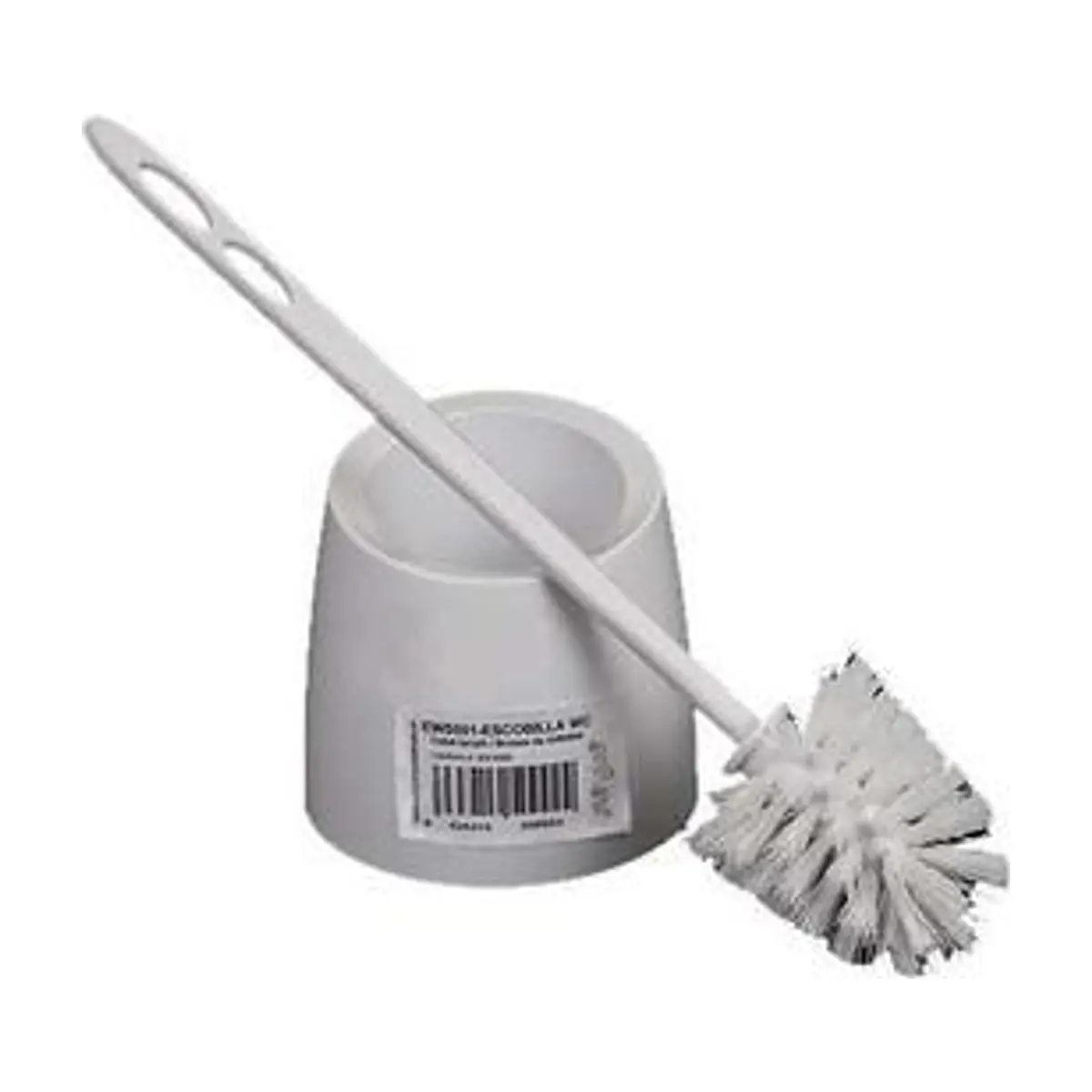 Escobilla para WC con Escobillero de Color Blanca