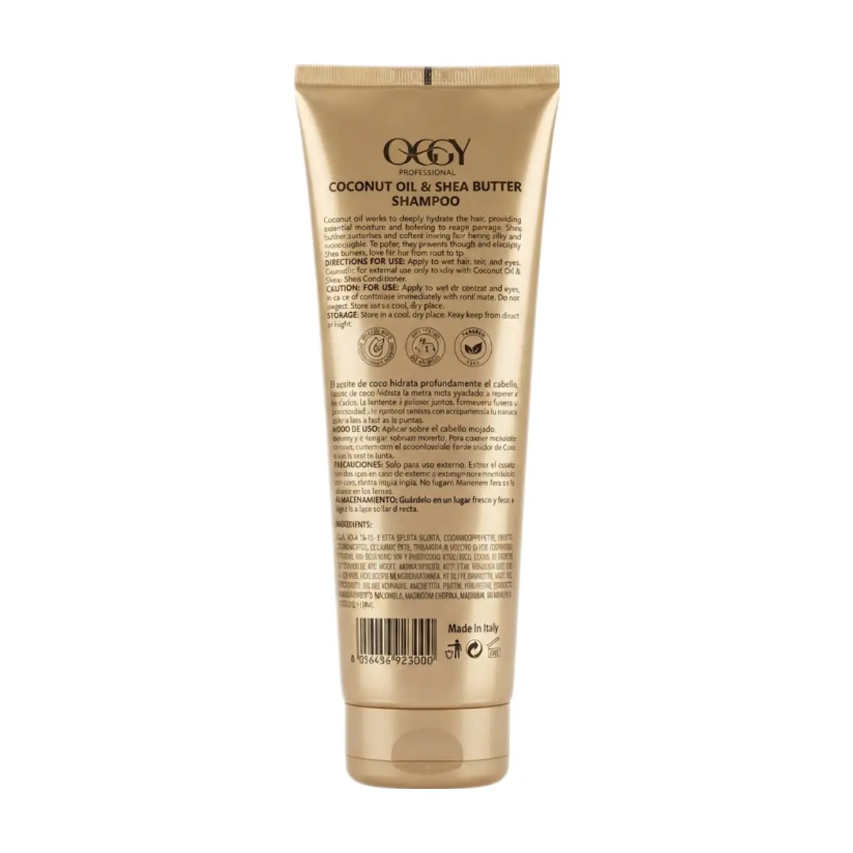 Set de champú y acondicionador con aceite de coco y manteca de karité brasileña Oggy (2 x 250 ml) - Miniatura 3