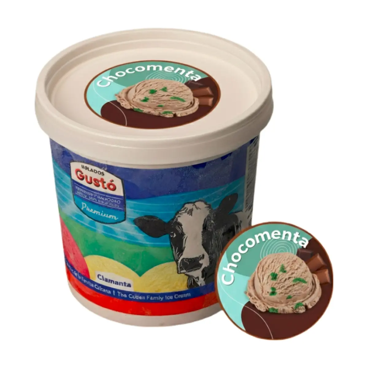 Helado de chocomenta Gustó Premium (1 L) - Miniatura 3