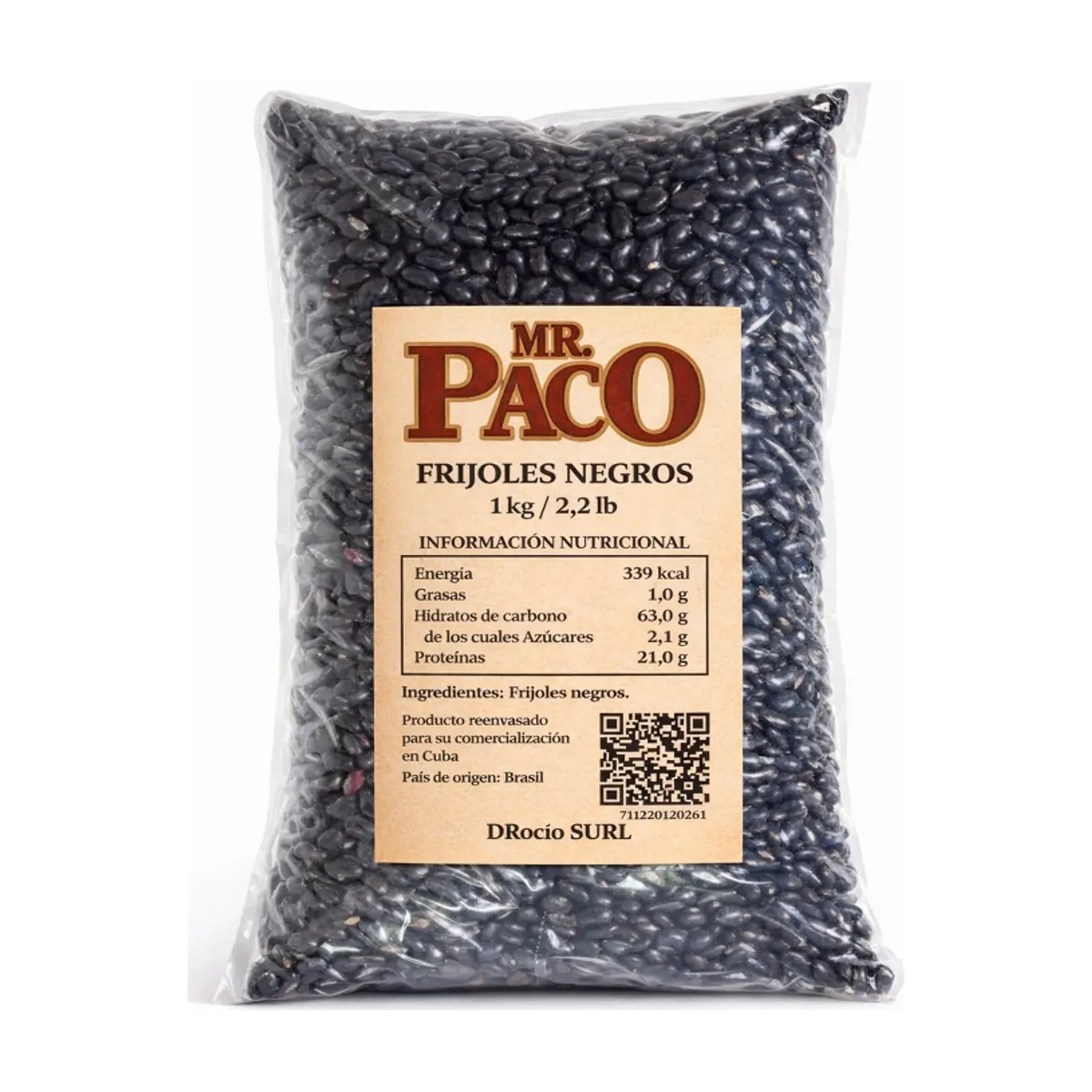 Frijoles negros Mr. Paco (1 kg / 2.2 lb)