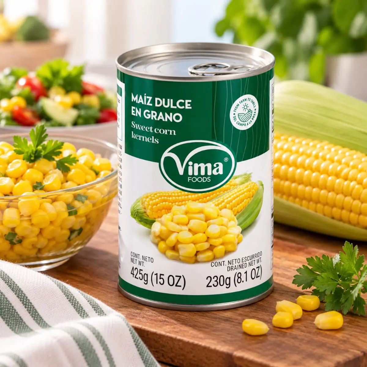 Maíz dulce en grano Vima Foods (425 g / 15 oz) - Thumbnail 3
